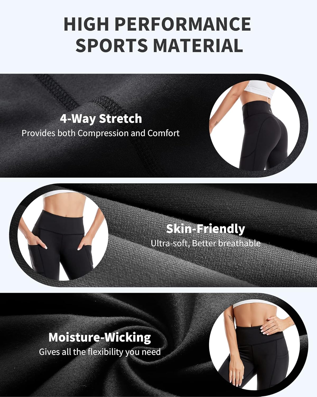 CAMBIVO Damen High-Waist Camouflage Golfhose Sport Leggings Lang mit Handytasche Sporthose Yogahose Atmungsaktiv und Blickdicht für Fitness, Yoga, Training, Casual – Bild 7
