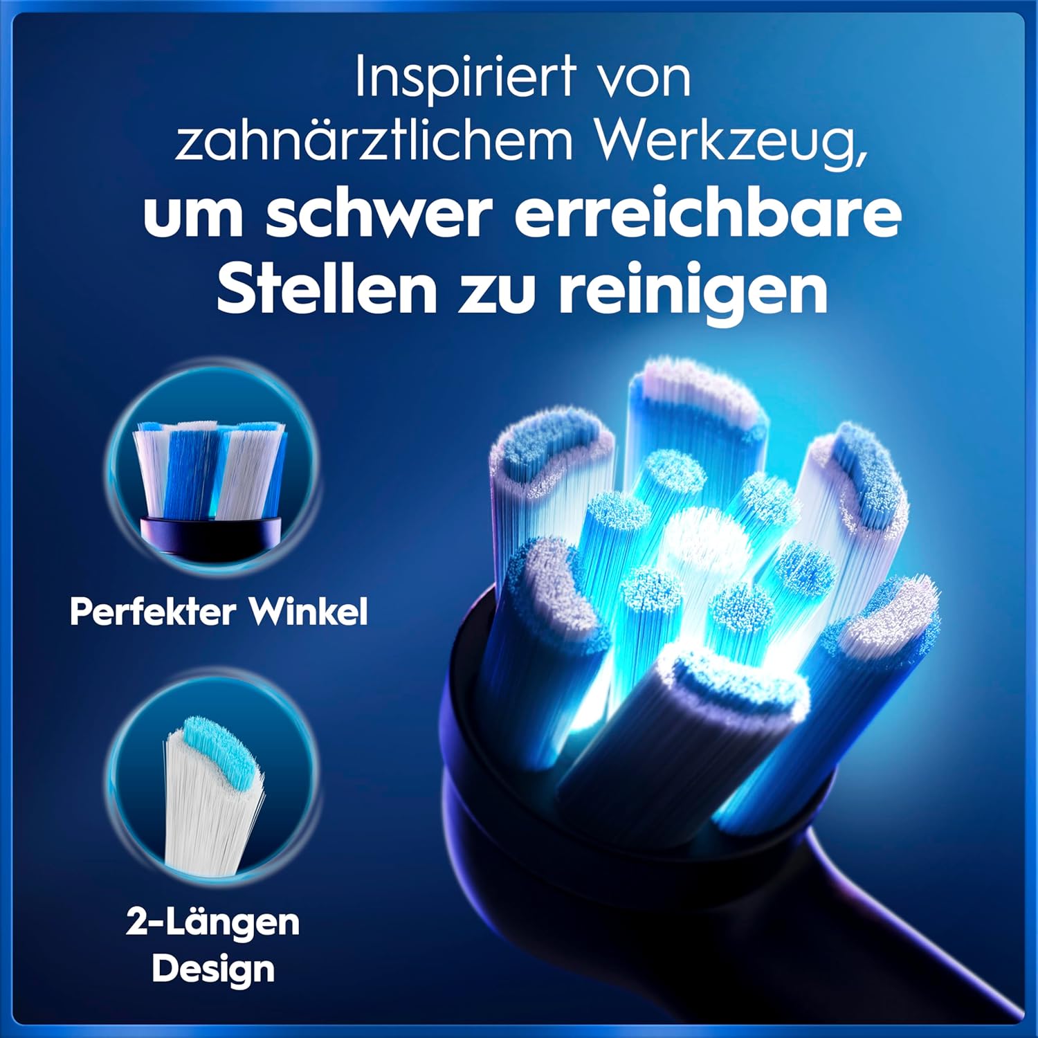 Oral-B iO Series 9 Elektrische Zahnbürste, Doppelpack – Elektrische Zahnbürste, inklusive 3 Ersatz-Zahnbürstenköpfen – 7 Modi für die Zahnpflege, Chip-Testsieger (11/25), entworfen von Braun, Schwarz und Pink – Bild 12