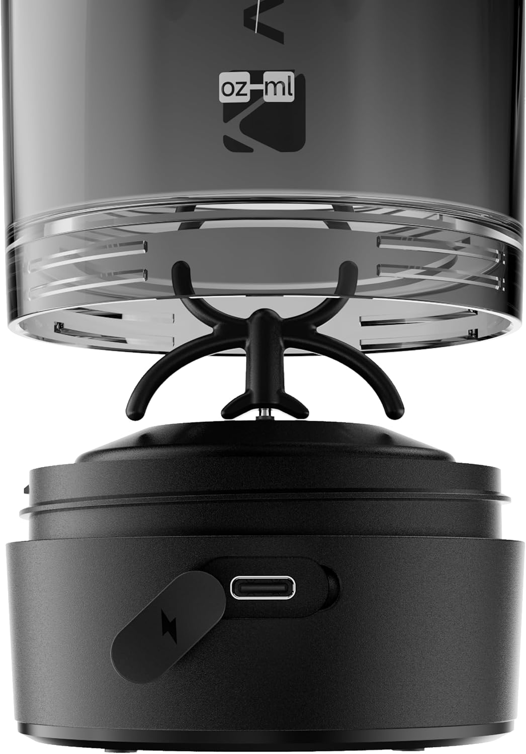 VOLTRX Shaker-Flasche, wiederaufladbarer Gallium-USB-C-Elektromixer, Shaker-Becher für Protein-Shakes und Mahlzeitenersatz-Shakes, BPA-frei, mit Tritan, 680 ml – Bild 5