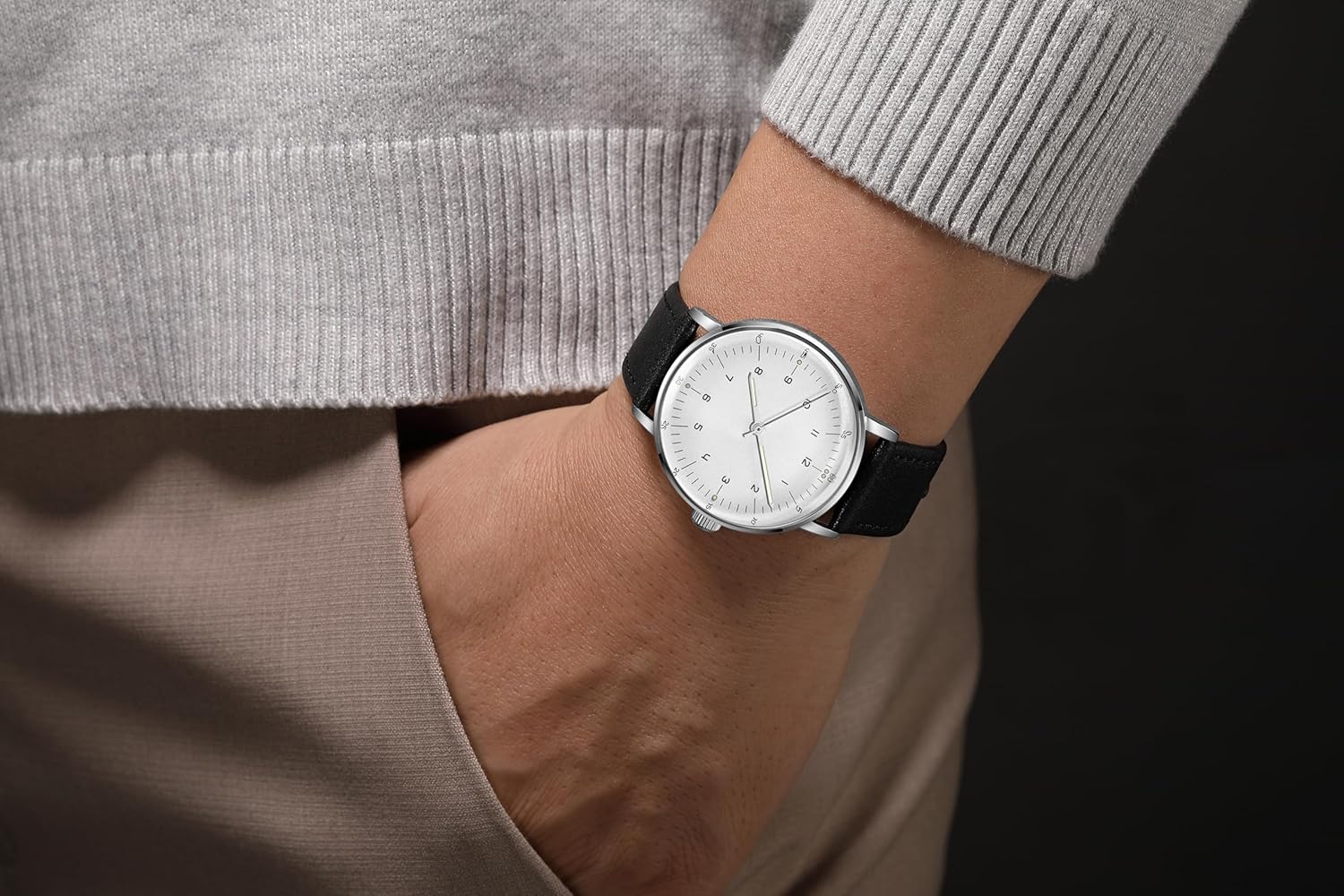 Boyarca Vintage-Mechanische Uhr mit gewölbtem Glasspiegel und 40-mm-Gehäuse. Lässige, minimalistische mechanische Armbanduhr mit Handaufzug für Damen und Herren – Bild 5