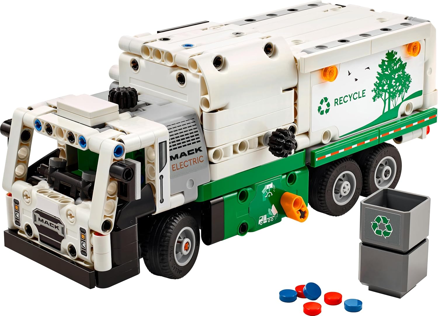 LEGO Technic Mack LR Elektro-Müllwagen, Müllwagenmodell für Recycling-Rollenspiele, baubares LKW-Spielzeug für Kinder, Autogeschenk für Jungen und Mädchen ab 8 Jahren, die Fahrzeuge lieben 42167 – Bild 9