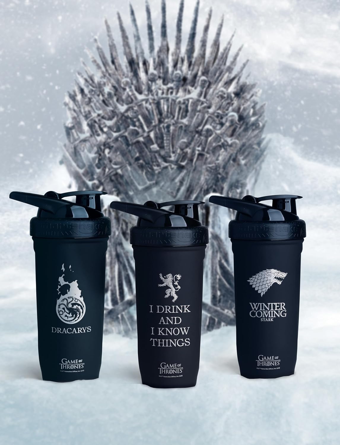 SmartShake Reforce Edelstahl – Game Of Thrones, I Drink and I Know Things – 900 ml – Bild 6