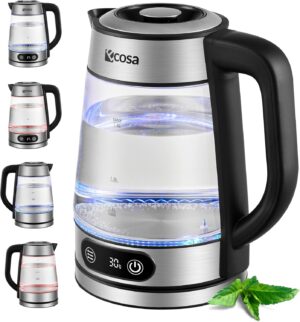 Ecosa Glas-Wasserkocher mit Tempera...