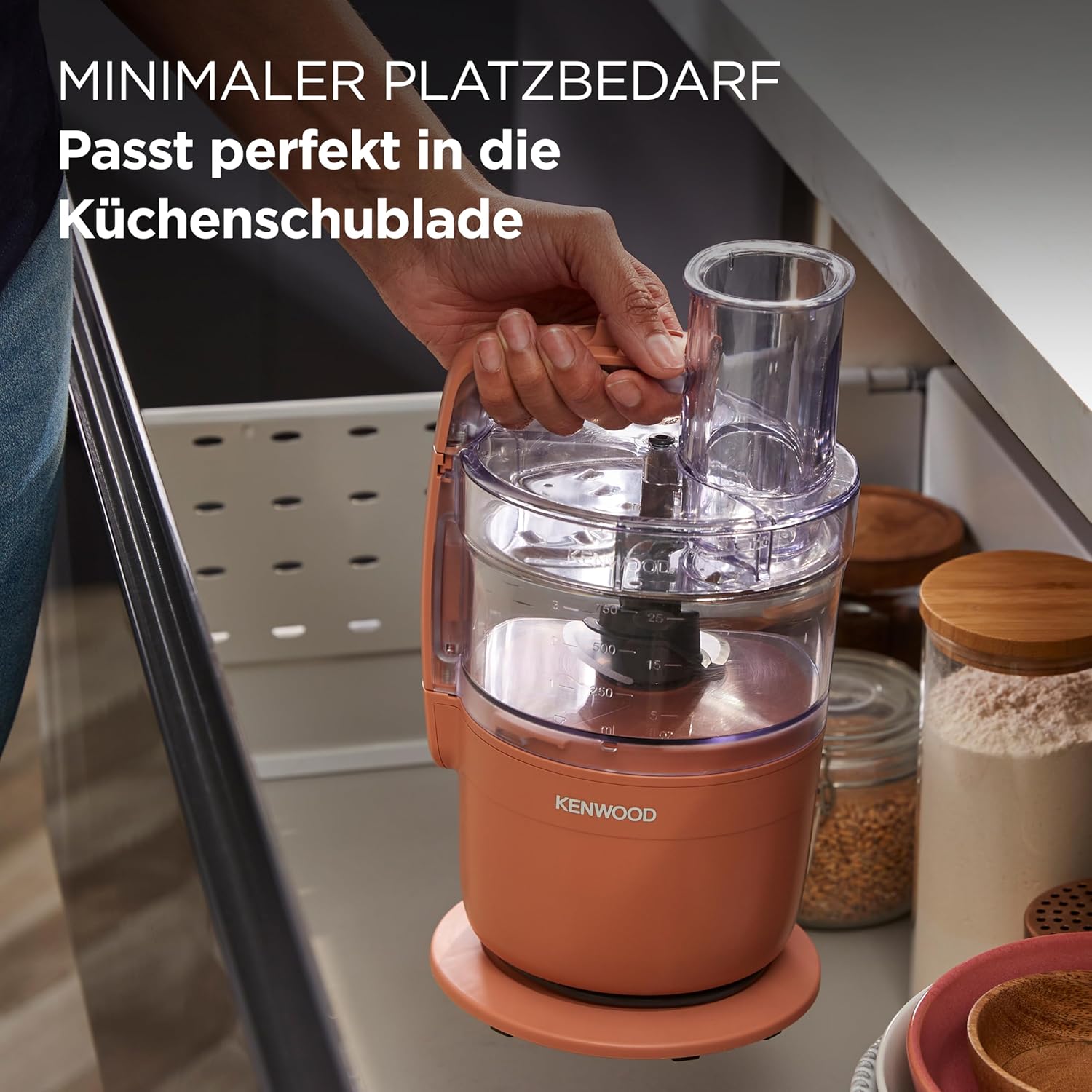 Kenwood MultiPro Kompakt-Küchenmaschine mit Express-Serve, Edelstahlmesser, Schneid- und Raspelscheiben, Pulse-Funktion, Rot (FDP23.140RD) – Bild 3