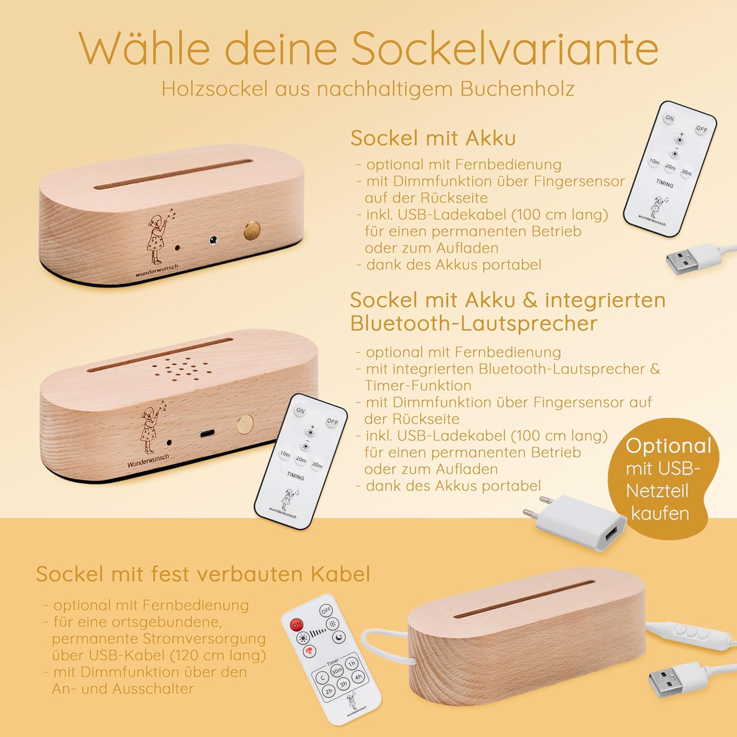 Bärenfreunde - Personalisiertes Nachtlicht für Babys - Individuelle Nachttischlampe für Kinder - Personalisierte Geschenke Kinder - Babygeschenk - Geschenk zur Geburt (Safaritiere) – Bild 7