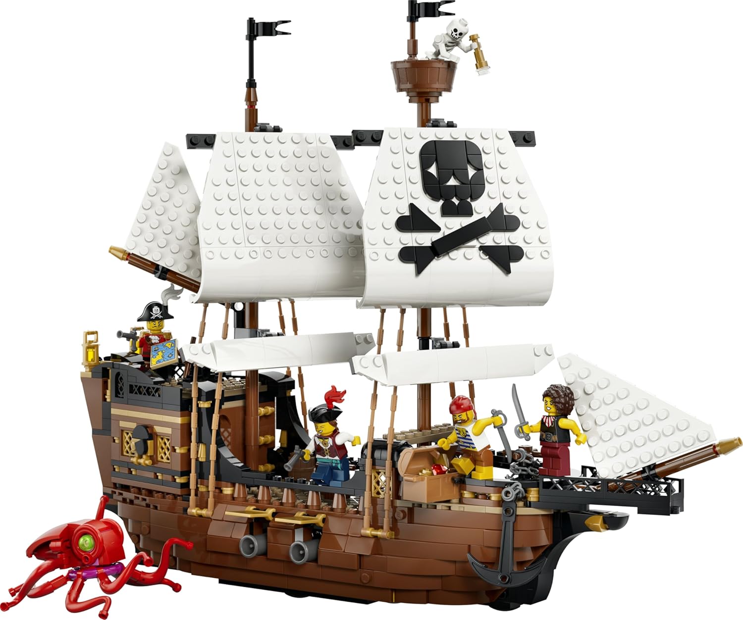 LEGO Creator Legendäres Piratenschiff-Spielzeug, Modellbau mit 2 Bauoptionen, Schloss oder 2 Zwillingsbooten, Kinderzimmerdekoration, Geburtstagsgeschenk für Jungen und Mädchen ab 9 Jahren, 31387 – Bild 9