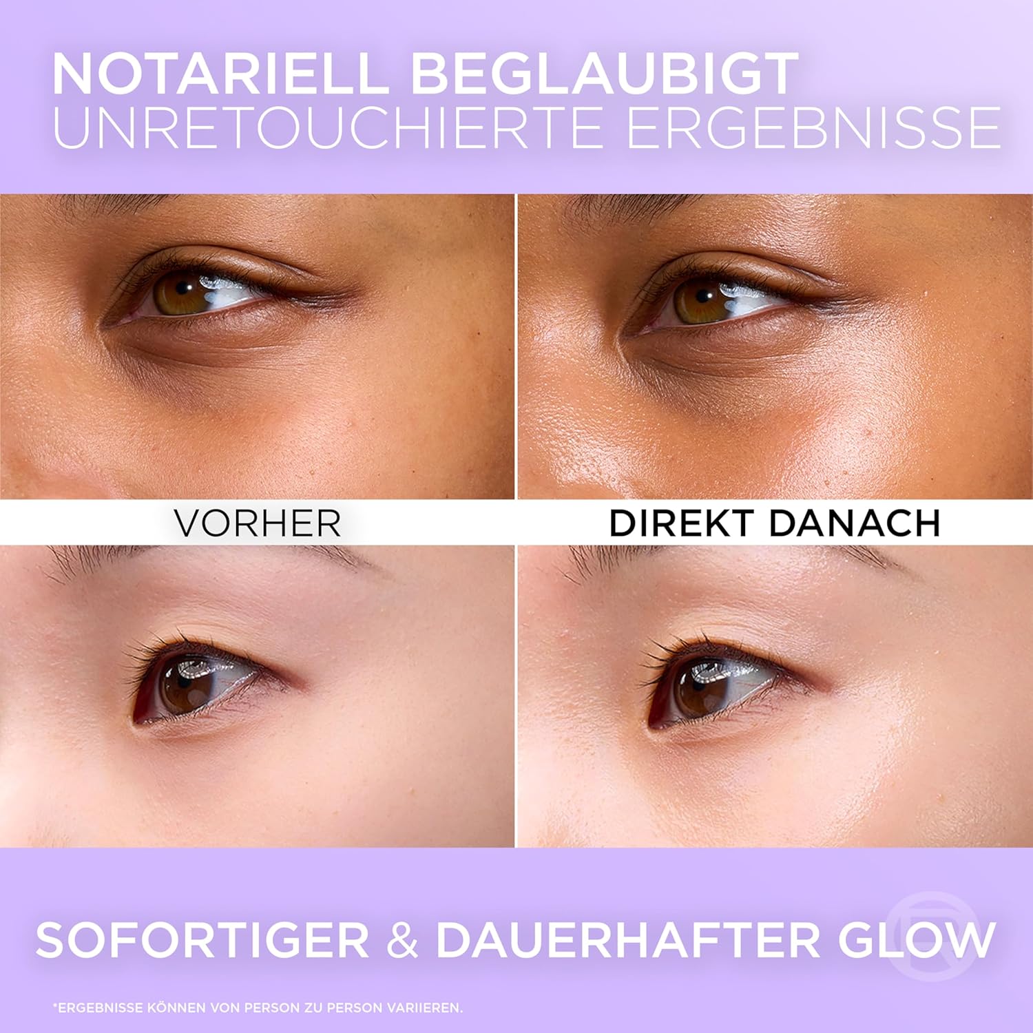L'Oréal Paris Glass Skin Feuchtigkeitsfluid, für pralle und strahlende Haut, mit Hyaluronsäure + 5 % (Vitamin B3 + Pro B5 + C), glättendes Anti-Aging-Gesichtsfluid, Revitalift Filler, 50 ml – Bild 5