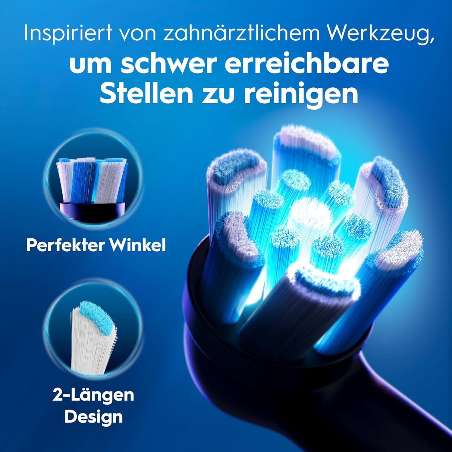 Oral-B iO Series 2 Elektrische Zahnbürste, 1 Zahnbürstenkopf, 3 Putzmodi für die Zahnpflege, Reiseetui, entworfen von Braun, Nachtschwarz – Bild 15