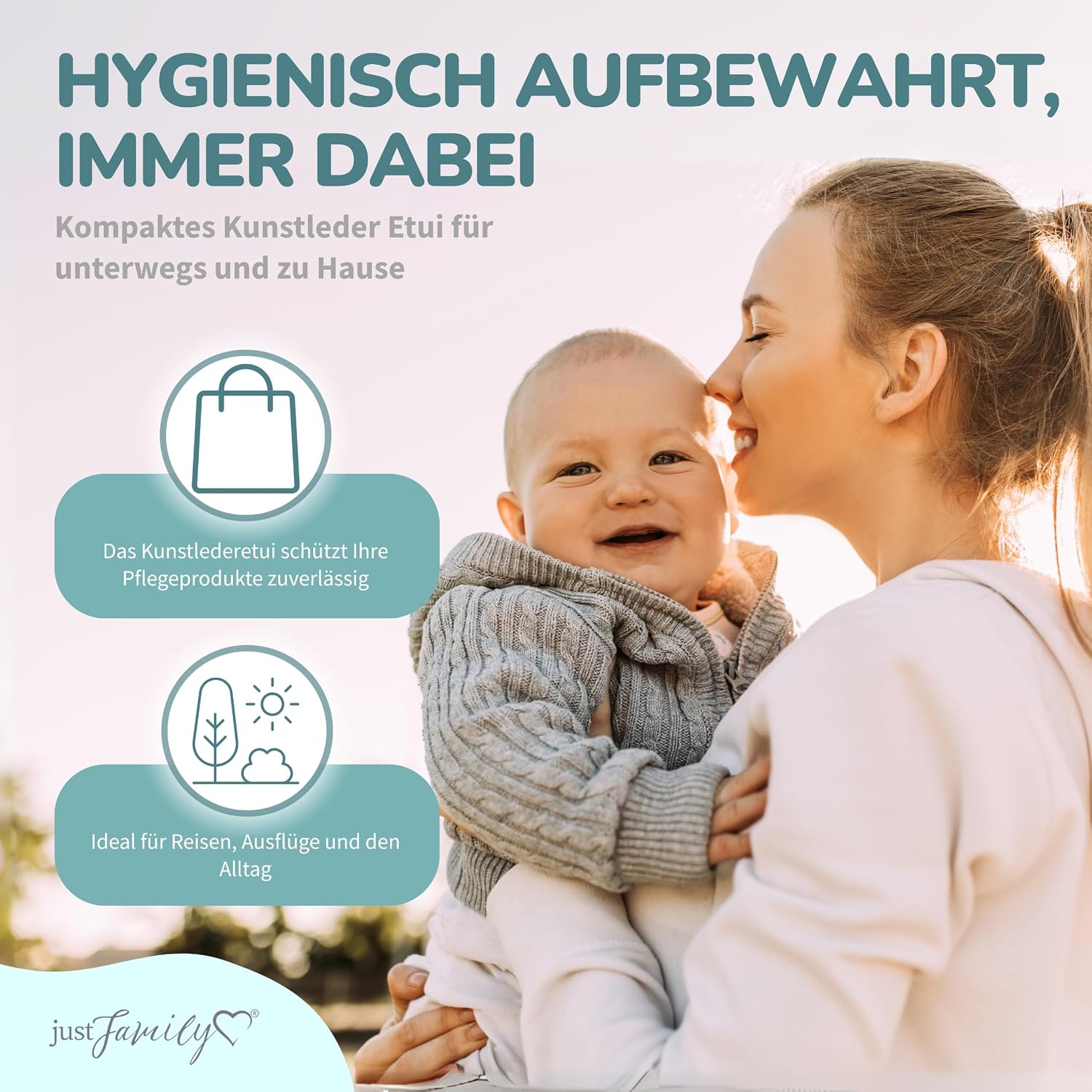 Babypflege-Set Neugeborene (Beige) – 11-teiliges Neugeborenen-Set mit hochwertiger Baby-Nagelschere, Fieberthermometer, Bürste und mehr – ideal als Erstausstattung für Neugeborene – Bild 6