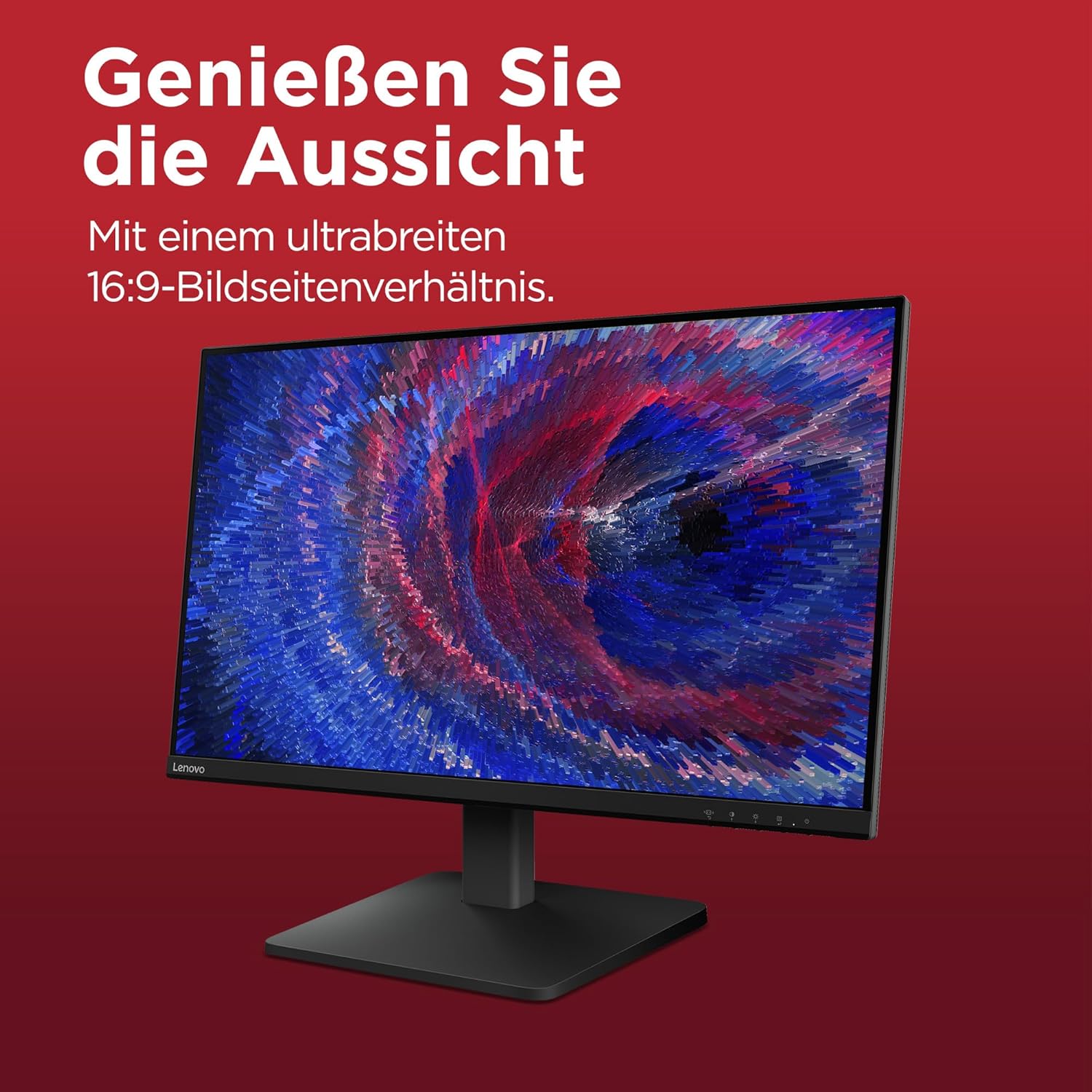 Lenovo L27qe | 27-Zoll-QHD-WLED-Monitor | 2560 x 1440 | 16:9 | 100 Hz | 4 ms Reaktionszeit | IPS-Panel | HDMI | DisplayPort | TÜV Augenschutz | Blendfrei | Rabenschwarz | 4,5 kg – Bild 7