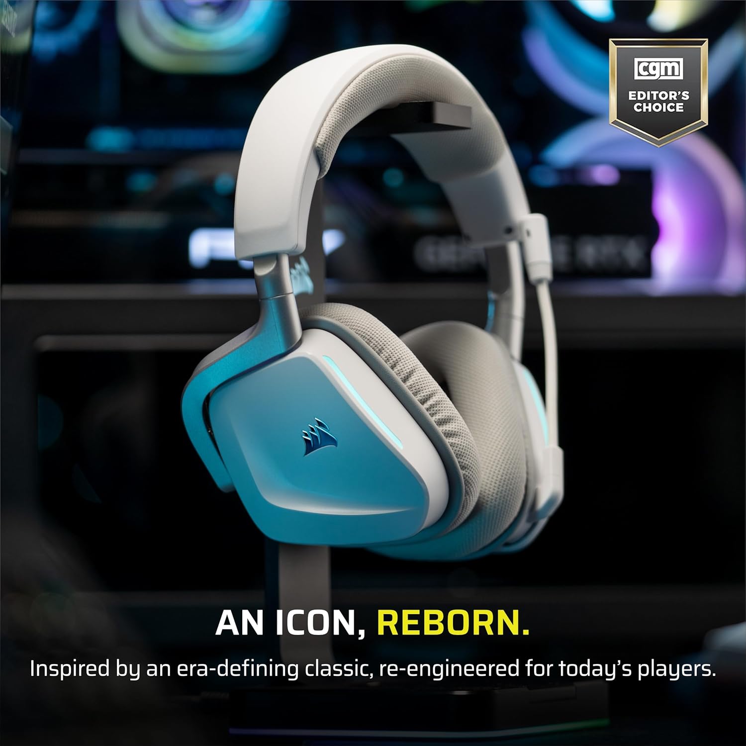 Corsair Void v2 Kabelloses Gaming-Headset – Weiß | Bluetooth, Dolby Atmos, 70-Stunden-Akku, kabellos, Dualband-Schnellladung, PC, PS5, PS4, Switch und Mobiltelefon – Bild 2
