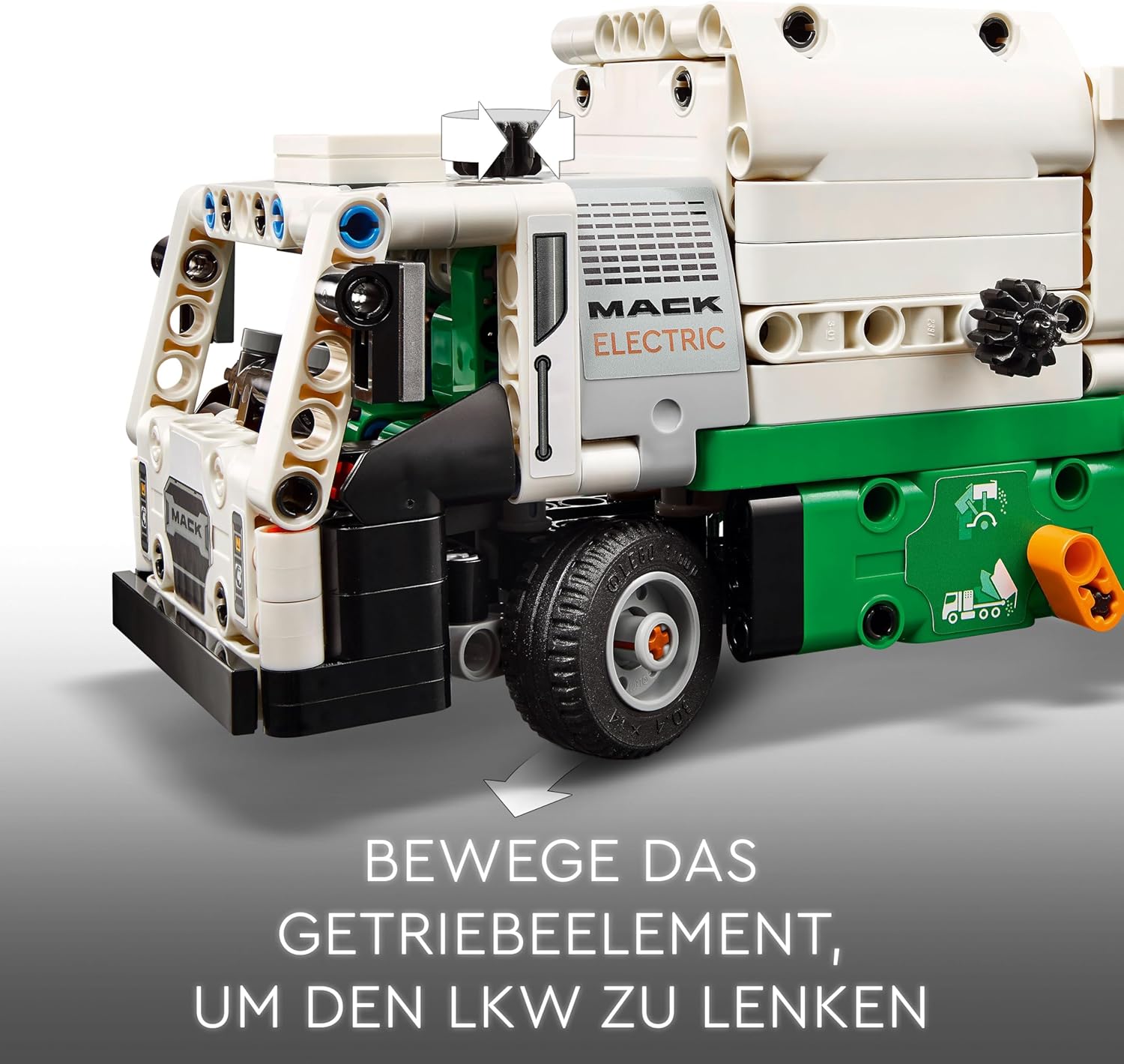 LEGO Technic Mack LR Elektro-Müllwagen, Müllwagenmodell für Recycling-Rollenspiele, baubares LKW-Spielzeug für Kinder, Autogeschenk für Jungen und Mädchen ab 8 Jahren, die Fahrzeuge lieben 42167 – Bild 4