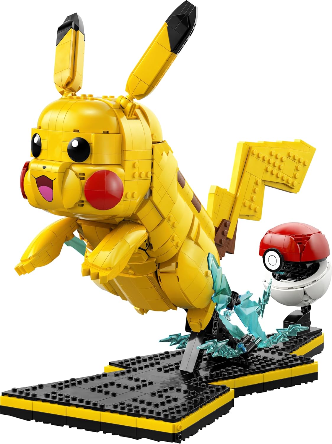 LEGO Pokémon Pikachu und Pokéball – Bauset für Erwachsene – Modellbau mit beweglicher Anime-Figur und dynamischem Ständer – DIY-Dekoration für Zimmer oder Schreibtisch – Geschenk für Gaming-Fans – 72152 – Bild 10