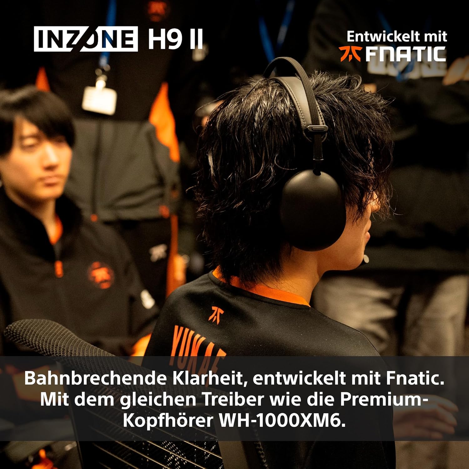 Sony INZONE H9 II Kabelloses PC-Gaming-Headset mit Geräuschunterdrückung, leicht, einstellbarer Sound-EQ, abnehmbares Nieren-KI-Mikrofon, 30-Stunden-Akku, 2,4 GHz und Bluetooth, inklusive Softcase, Schwarz – Bild 4
