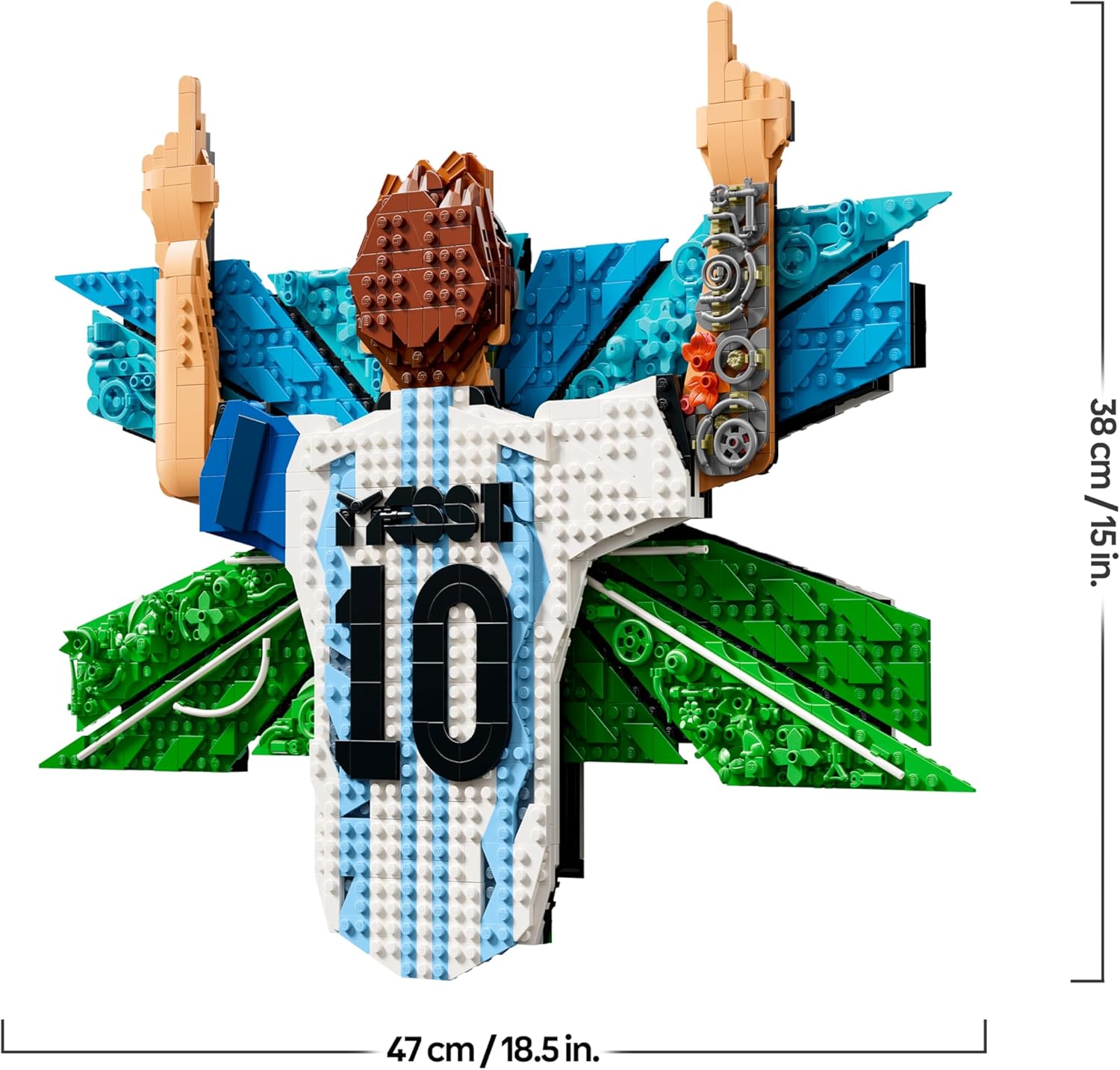 LEGO Editions Lionel Messi – Torjubel – 3D-DIY-Wandbild-Set – DIY-Dekoration für Kinder – Fußball-Geschenk für Jugendliche ab 14 Jahren, Mädchen, Jungen und erwachsene Sportfans – 43018 – Bild 7