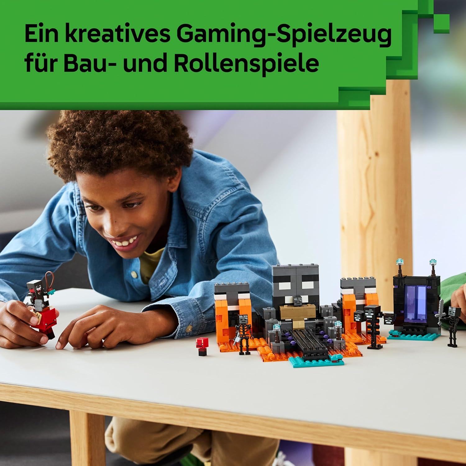 LEGO Minecraft Duell mit dem Wither – Geschenk für junge Gamer – Merchandising für Fans – Minecraft – Bauset mit vielen Kreaturen und Werkbank für Jungen und Mädchen ab 8 Jahren – 21590 – Bild 6