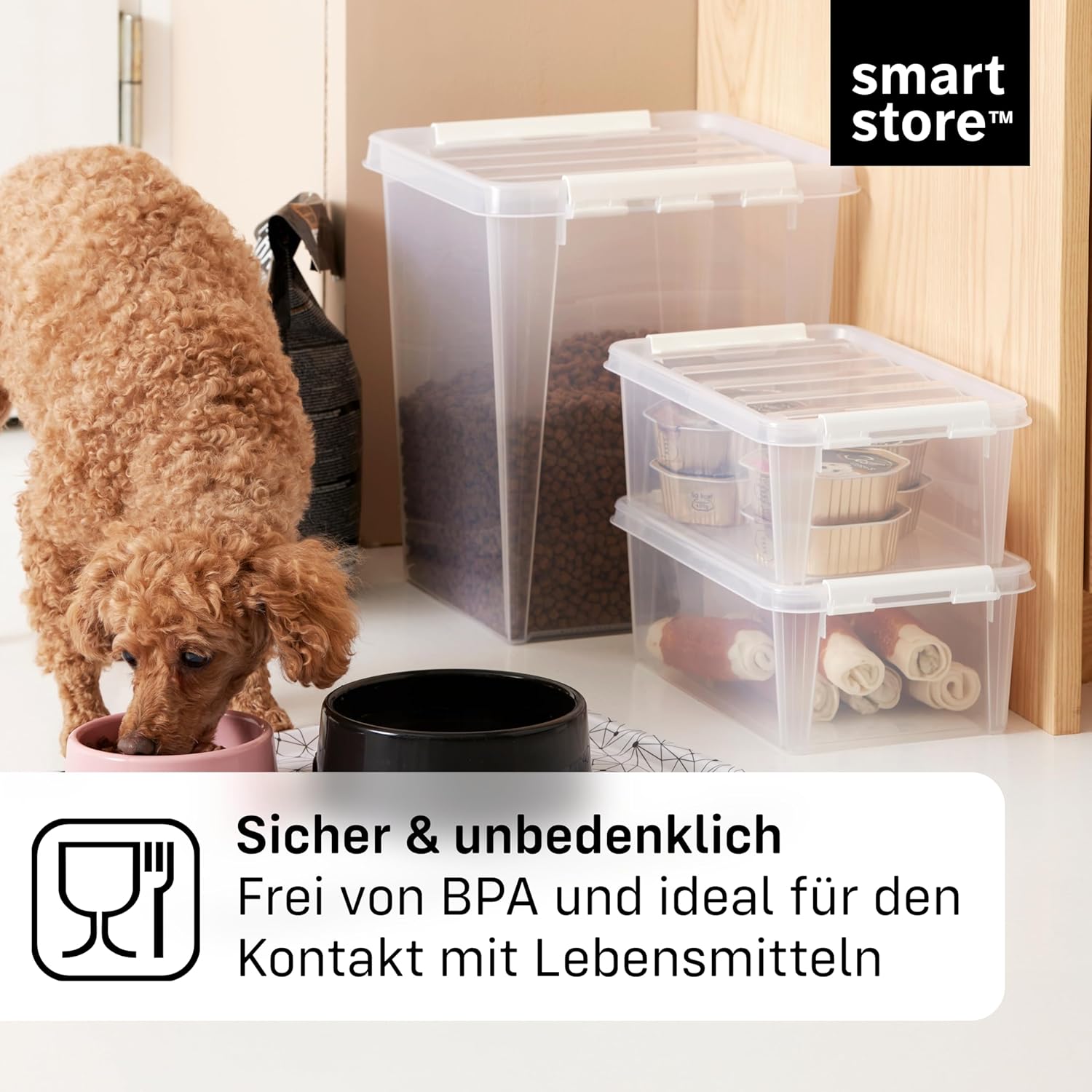 SmartStore - 10 x Aufbewahrungsbox mit Deckel, Classic 3 L (21 x 17 x 15 cm), stapelbare Box mit Deckel, lebensmittelechte Kunststoffbox, Kunststoffbox mit Deckel und verstärkten Ecken – Bild 6