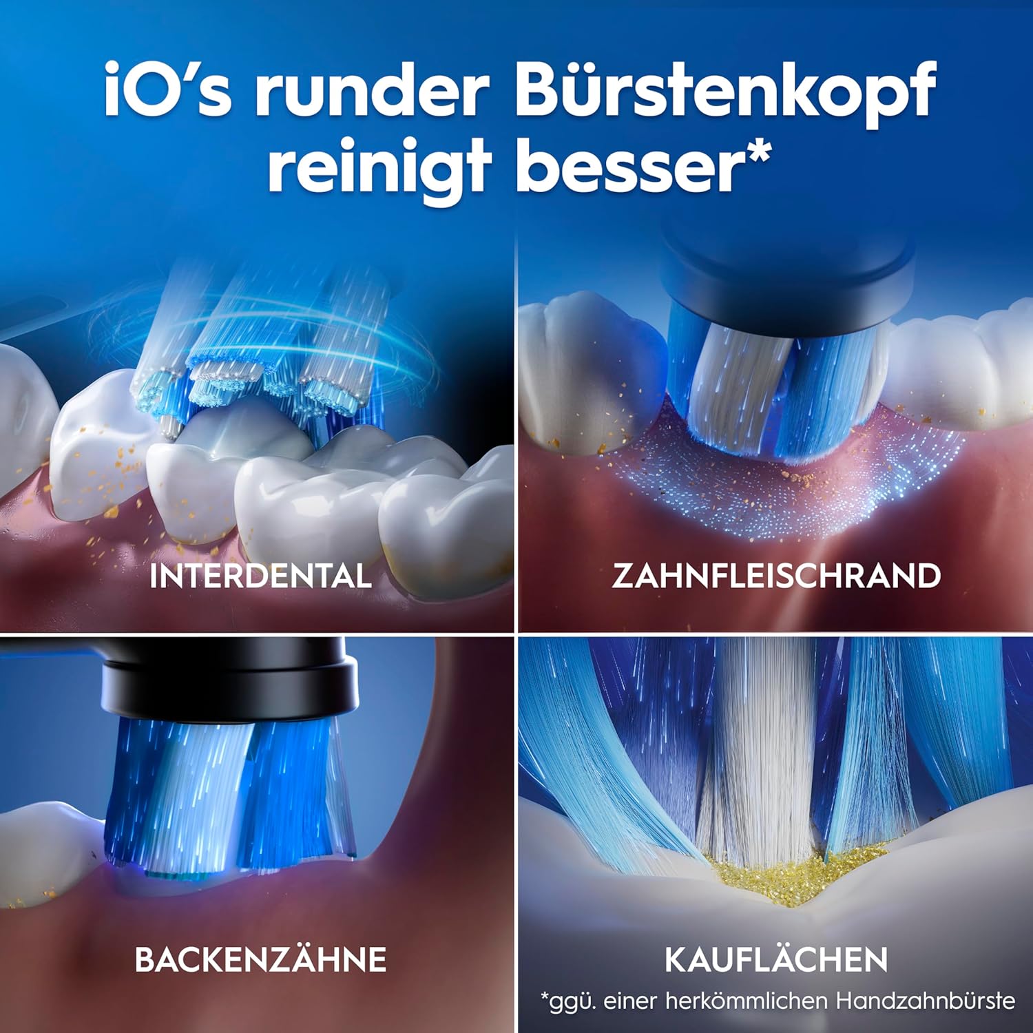 Oral-B iO Series 9 Elektrische Zahnbürste, Doppelpack – Elektrische Zahnbürste, inklusive 3 Ersatz-Zahnbürstenköpfen – 7 Modi für die Zahnpflege, Chip-Testsieger (11/25), entworfen von Braun, Schwarz und Pink – Bild 10
