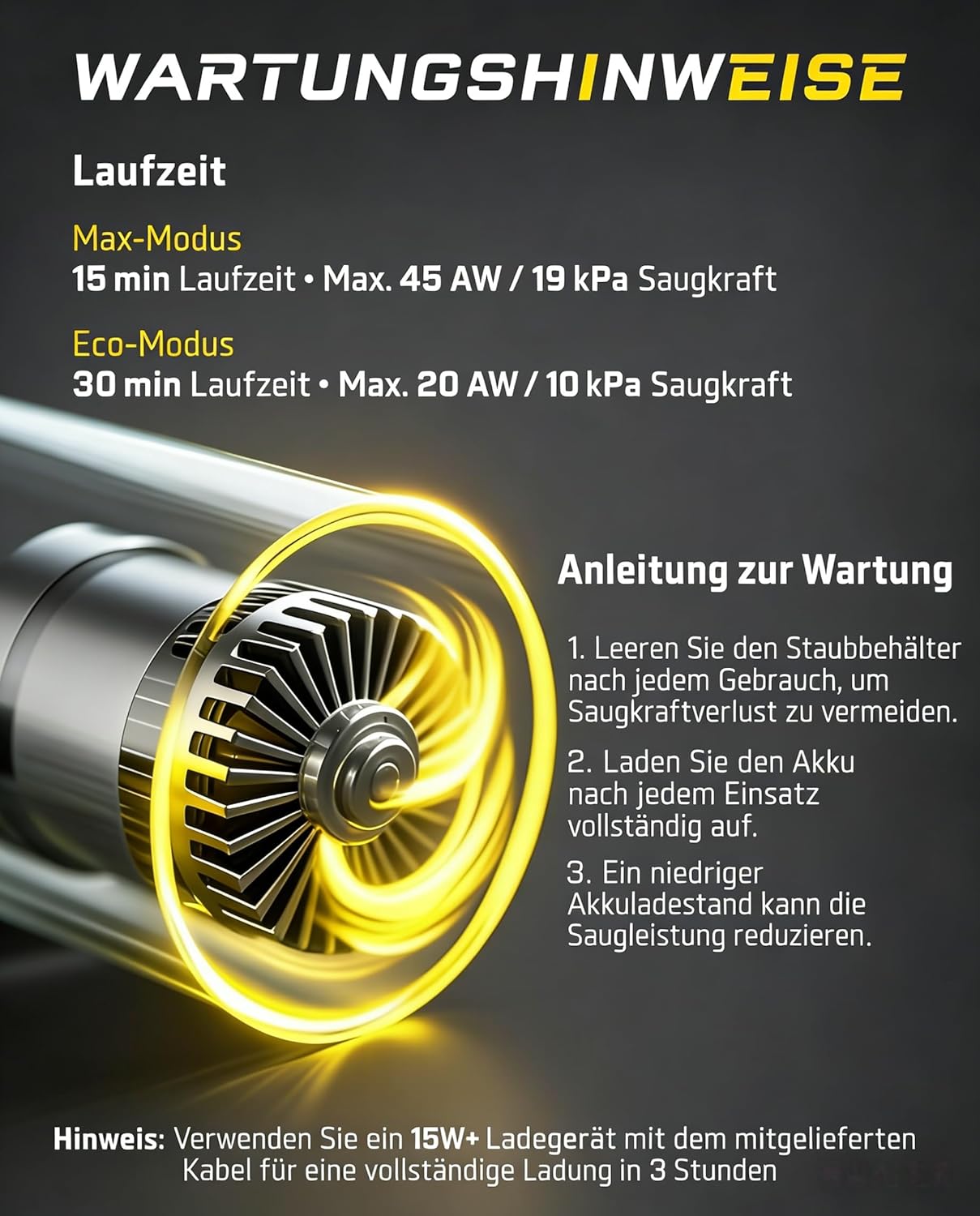 Fanttik Slim V10 APEX kabelloser 4-in-1-Auto- und tragbarer Mini-Handstaubsauger, 19 kPa Saugleistung, intelligentes Digitaldisplay, 2 Saugmodi für kleine Reinigungsarbeiten, Auto, Bürotisch, Tastaturen (schwarz) – Bild 5