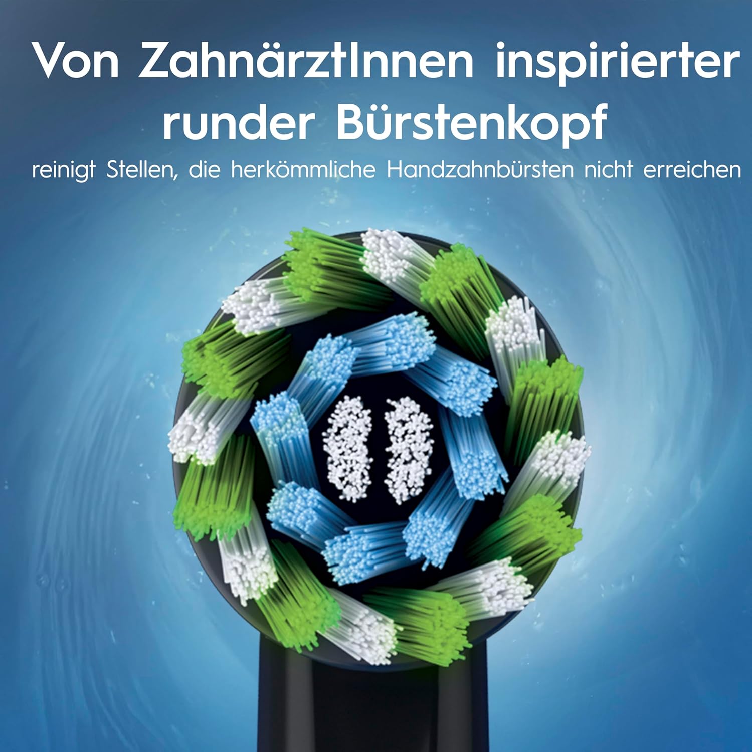 Oral-B Pro Series 1 Elektrische Zahnbürste, 1 Ersatzbürste, 3 Reinigungsmodi und Drucksensor für die Zahnpflege, Reiseetui, entworfen von Braun, Schwarz – Bild 6