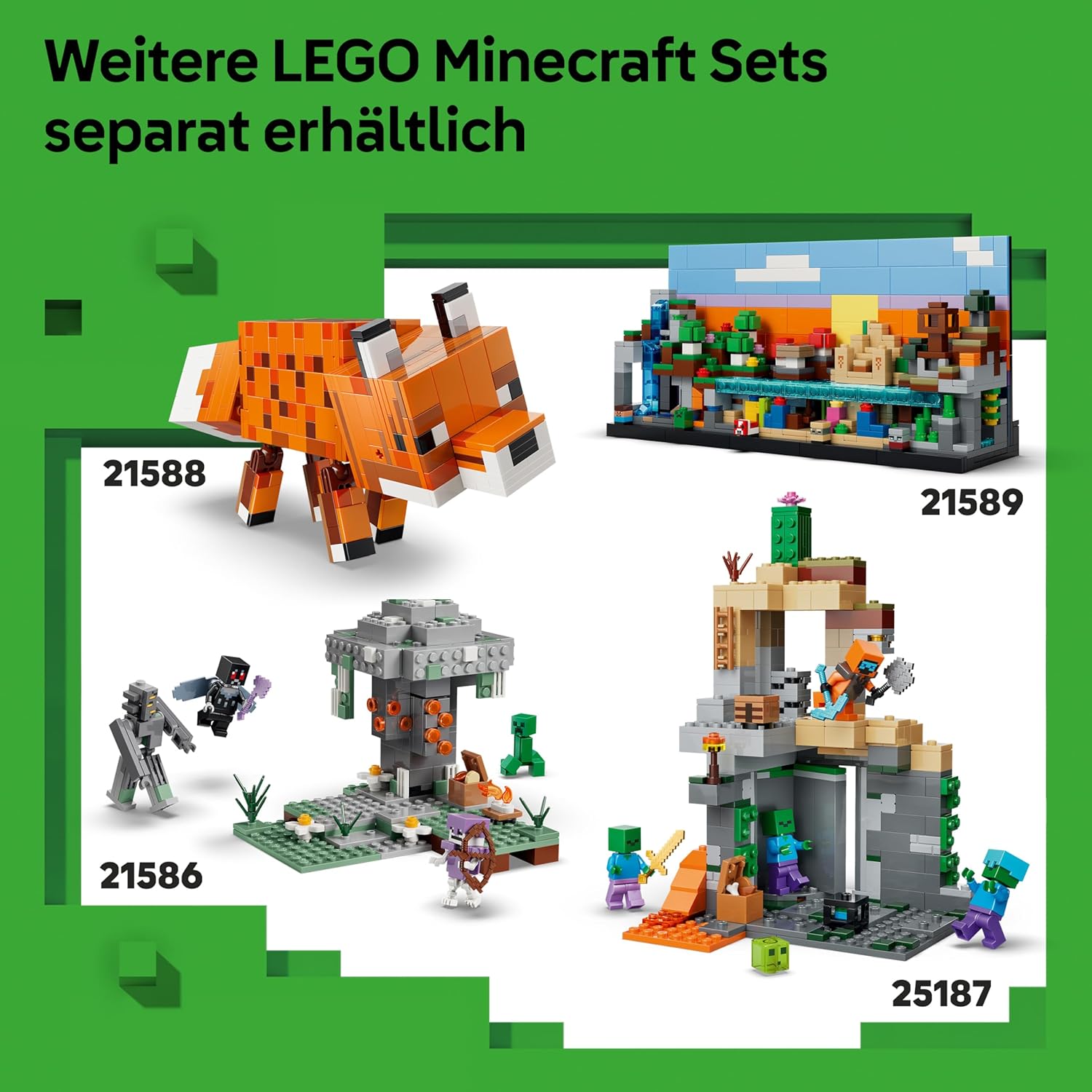 LEGO Minecraft Duell mit dem Wither – Geschenk für junge Gamer – Merchandising für Fans – Minecraft – Bauset mit vielen Kreaturen und Werkbank für Jungen und Mädchen ab 8 Jahren – 21590 – Bild 7