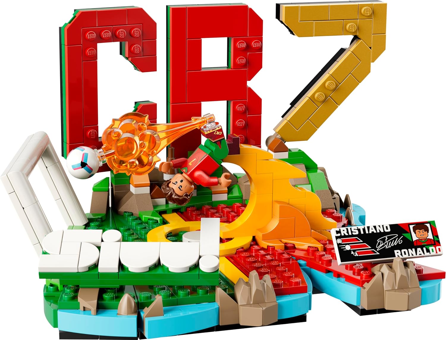 LEGO Editions Cristiano Ronaldo – Fußball-Highlights-Spielzeug – 3D-Modellbau mit Minifigur zum Sammeln – Kinderzimmerdekoration – Geschenk für Jungen, Mädchen ab 10 Jahren und erwachsene Sportfans – Bild 2