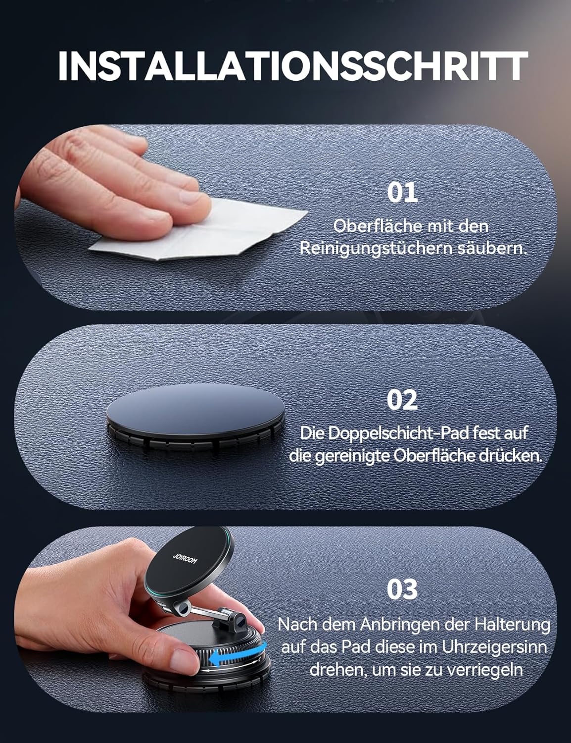 JOYROOM Magsafe Autohalterung mit Ladefunktion 15W, Vakuum & stärkste Gel-Handyhalterung Auto mit Ladefunktion, 360° drehbares & faltbares Ladegerät magnetische Handyhalterung für Auto iPhone 17-12 – Bild 7