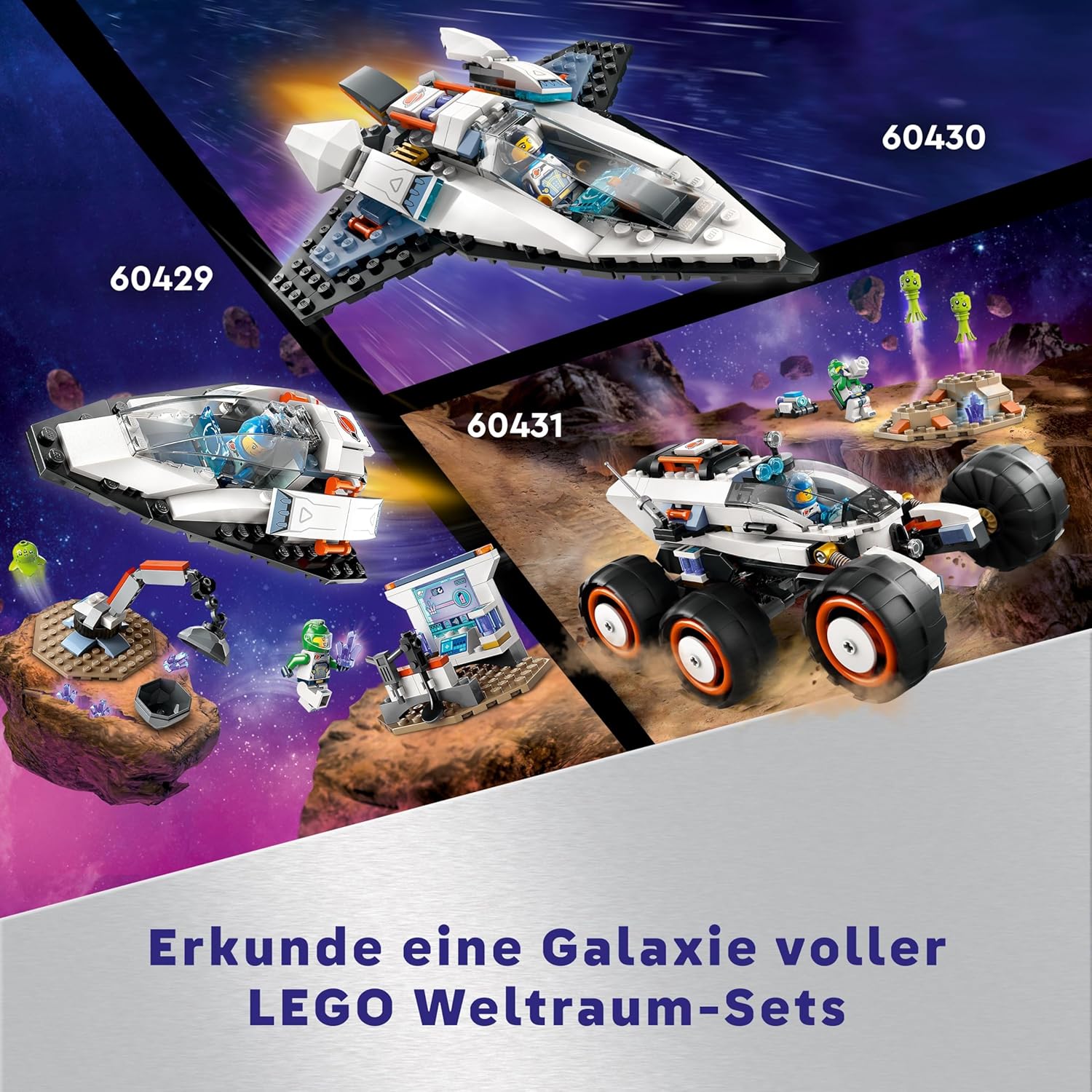 LEGO City Raumschiff, Weltraumspielzeug mit Space Shuttle für Kinder zum Bauen, Jungen und Mädchen ab 6 Jahren, Set mit Astronautenfigur 60430 – Bild 8