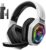 Ozeino OW810 Gaming-Headset, 40 Stunden Akku und Wiedergabe beim Aufladen, 2,4 GHz + BT (≤ 30 ms), kabelloses 7.1-Surround-Sound-Headset mit Mikrofon für FIFA/CS:GO/Streaming, kompatibel mit PS5/PS4/Switch/Mac, Kristallweiß