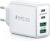 USB C Ladegerät, 40W 4 Ports Schnellladegerät, Mehrfachstecker mit Netzadapter, Schnellladegerät Netzteil für iPhone 17 16 15 14 13 12 11 Pro Max, iPad, Samsung, Mobiltelefone