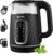 Ecosa Wasserkocher mit Temperatureinstellung, Glas, Edelstahl – Teebereiter – 1,7 Liter, 2.200 Watt – BPA-frei, mit Temperaturwahl 40 °C – 100 °C – Warmhaltefunktion, LED-Beleuchtung (Schwarze Perle)