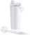 X SIM FITNESSX Protein-Shaker-Flasche mit Pulverfach, SUS304-Edelstahl-Shaker mit Tragegriff und Aufbewahrungsbehälter, 500 ml + 200 ml (weiß)