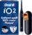 Oral-B iO Series 2 Elektrische Zahnbürste, 1 Zahnbürstenkopf, 3 Putzmodi für die Zahnpflege, Reiseetui, entworfen von Braun, Nachtschwarz