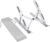 Amazon Basics – Klappbarer Laptop-Ständer, 6-stufig verstellbar, leichtes, tragbares Design, ideal für ergonomisches Arbeiten, passend für Laptops von 10 Zoll (25,4 cm) bis 15,6 Zoll (39,6 cm), Silber