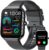 Smartwatch Herren Damen 1,96 Zoll Fitnessuhr Herzfrequenzmesser Schlafmonitor Schrittzähleruhr, Smartwatch Bluetooth Anrufe, 113+ Sportmodi Sportuhr Laufuhr, IP68 Wasserdicht Fitness