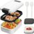 BIBURY Lunchbox für Kinder und Erwachsene mit Fächern, 1960 ml, BPA-frei, auslaufsichere Lunchbox, Bento-Box mit Besteck und Saucenbox für Schule, Picknick und Unterwegs