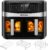 LLIVEKIT 10L Dual Blaze Heißluftfritteuse, 2800 W Doppelheizquelle ohne Umkehrfunktion, 5L + 5L Doppelkammer-Airfryer mit Spießhalter, 12-in-1, 70 % schneller, spülmaschinenfest, PFOA-frei