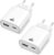 USB C Ladegerät, 2er Pack, 20W Schnellladegerät mit 2-fach USB Stecker (USB-C & USB-A), Handy Ladegerät mit PD 3.0 Power Adapter, USB Netzteil für iPhone Samsung, Schnellladegerät Typ C, Mehrfachladestecker