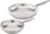 Tefal E492S2 Virtuoso 2-teiliges Pfannenset, 24 + 28 cm, hochwertiger Premium-Edelstahl, unversiegelt, gebürstete Oberfläche, induktionsgeeignet, ofenfest bis 250 °C, Edelstahl