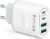 USB C Ladegerät, 4 Ports Mehrfachstecker 60W USB C Power Adapter USB Stecker PD 3.0 Schnellladegerät Netzteil USB Schnellladestecker für iPhone 16 15 14 13 12 11 Pro Max, iPad, Samsung, Mobiltelefone