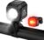 toptrek Fahrradlicht-Set, USB wiederaufladbar, StVZO-zugelassenes Fahrradlichter-LED-Set, IPX5 wasserdichtes Fahrradlicht-Set, Batterie-Warnung schwach, Vorderlicht & Rücklicht-Set
