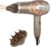 ProfiCare Haartrockner mit Ionisationsfunktion 2200 W | Extra leichter Reise-Haartrockner 3 Leistungsstufen und 2 Lüfterstufen | Haartrockner mit Cool Shot | Haartrockner mit Diffusor und Formdüse | PC HTD 3113 Braun | 2200 Watt