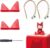 Toniebox Ohren Ersatzteile Set, Ersatzohren für Toniebox Zubehör Lautstärkeregler, Tonie Box Ohren Ersatzteile komplett mit Kabel, Tonibox Reparatur Ersatzohren, Rot, 2 Stück