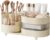 DASITON Make-up-Kosmetik-Organizer, 360° drehbarer Make-up-Pinsel-Organizer, große Kapazität, Kosmetikaufbewahrung mit Schubladen, Make-up-Organizer für Schminktisch, Schlafzimmer, Badezimmer (Creme)