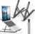 GRIFEMA Laptopständer für den Schreibtisch, 7-stufig verstellbarer Laptopständer, tragbarer faltbarer Laptopständer aus Aluminium mit Tasche, belüfteter ergonomischer Laptophalter für 10-15,6-Zoll-Laptops, Tablets
