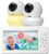 Babysense Babyphone HD 5 Zoll mit 2 Kameras, Video-Babyphone ohne WLAN, Nachtlicht, Schlaflieder, 300 m Reichweite, Zwei-Wege-Audio, 4-fach Zoom, 4000 mAh Akku