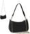 Kleine Damenhandtasche – Kleine Damenhandtasche | Abnehmbare Kette und Schultergurt | PU-Leder, Schwarz, Täglicher Gebrauch (26 x 7 x 15 cm)