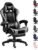 Ergonomischer Gaming-Stuhl mit Fußstütze, verstellbarer Gaming-Stuhl mit Lendenkissen, Kopfstütze & 135°-Rückenlehne, drehbarer Bürostuhl für Büro, Home Office & Gaming mit Komfort, Schwarz & Grau, 150 kg