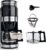 Barista-Filterkaffeemaschine mit verstellbarem Mahlwerk (Pro-Design) | Warmhaltefunktion, 24-Stunden-Timer und Permanentfilter | Für 10 Tassen Kaffee | Kaffeemaschine für Bohnen und Pulver (Edelstahl)