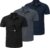 Outdoor Ventures 3er Pack Herren Poloshirts UPF 50+ Sonnenschutz UV Männer Kurzarmshirt Golf T-Shirt Sommer Atmungsaktives Funktionspoloshirt Golf Tennis Polo Tops